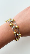 Two Toned Beaded Bracelet Set