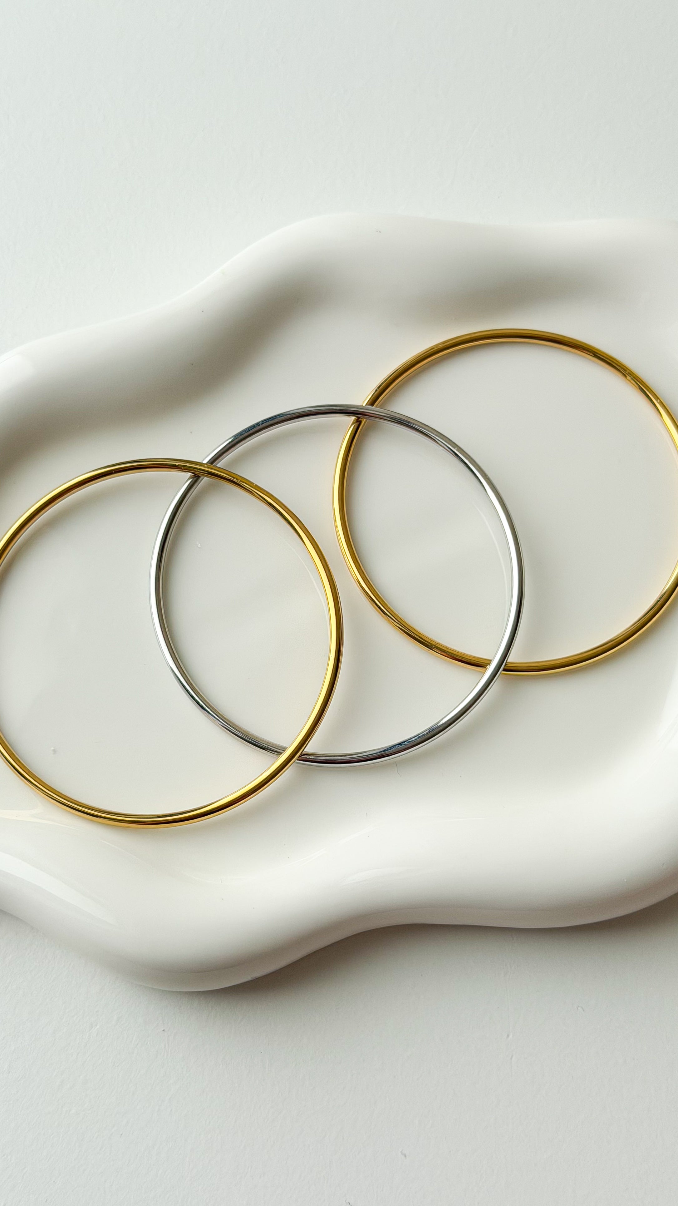 Two Toned Bangle Set