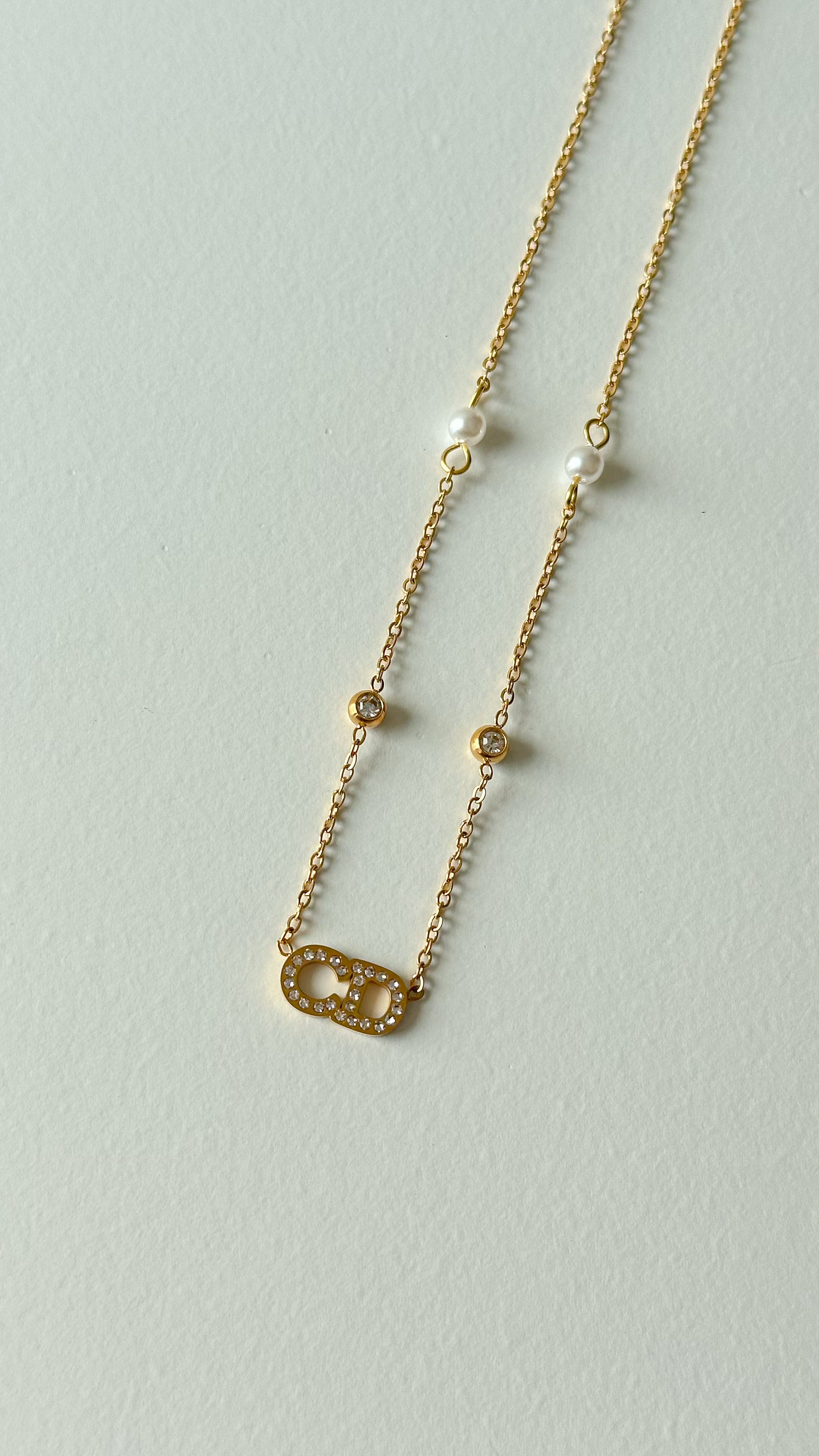 Adore Diamond Pearl Necklace